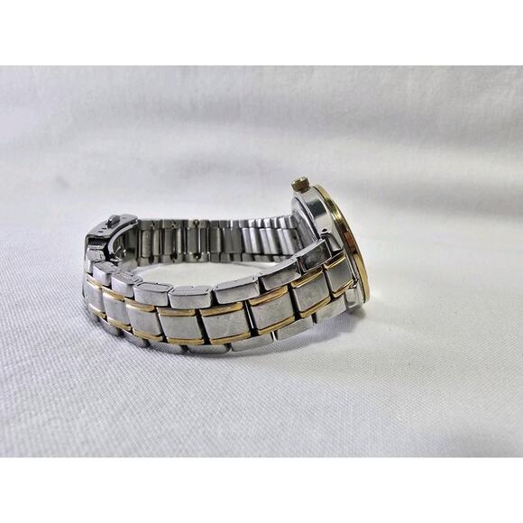 Ladies Seiko 6N22-00D0 Two Tone Accented Calendar Quartz Watch New Battery - Picture 7 of 8